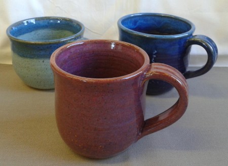 Plum, 112 clay Turquoise with blue Rim, 112 clay Dark Purple with Blue Rim